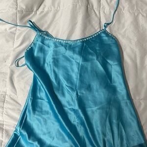 La SENZA Turquoise Satin Lingerie